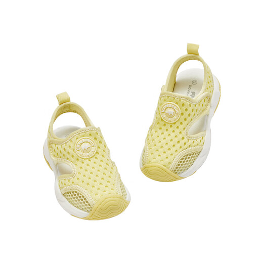 DAVE&BELLA Boys Sandals Mesh Breathable Children's Sports Shoes Girls Toddler Shoes Anti-Slip Summer New Children's Shoes Baby Shoes Yellow DB2235177 Size 29