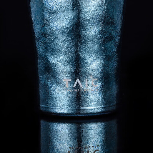TAIC Titanium pure titanium beer cup double-layer vacuum water cup titanium cup juice cup milk cup coffee cup Hercules cup ultra-light high-end gift cup Hanhai Blue