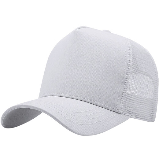 BuyYii Big head circumference high top hat men's summer breathable baseball cap large brim sunshade hard top duck tongue mesh cap YSM-96 black XL (60cm or above)