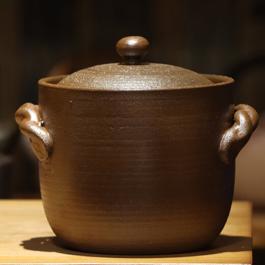 理卫家用煮茶烧水纯手拉老岩泥侧把大容量柴烧陶壶日式紫砂容天泡茶壶 松柏木柴烧款12108 701mL(含)-800mL(含)