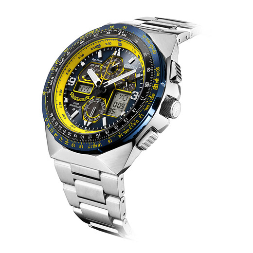 CITIZEN watch men's Japanese and Korean watch Blue Angel light kinetic energy day display steel belt fashionable Valentine's Day gift JY8125-54L