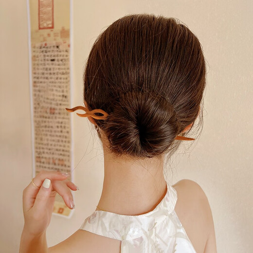 Feihua peach wood hairpin, ancient style hairpin, modern daily wear hair accessory, Hanfu step shake hairpin, wood hairpin, cheongsam headdress, wrapped branches 1 piece