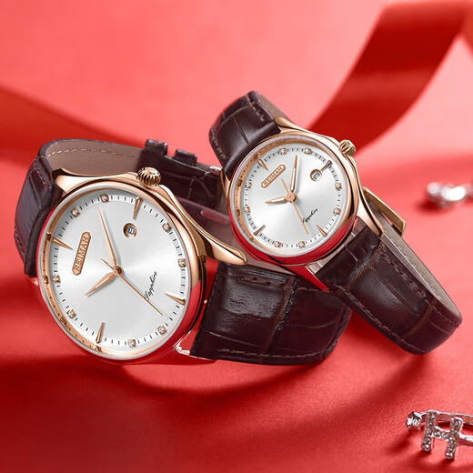 Leimai Watch (Reimah) [Buenos regalos] Mira la pareja de cuarzo casual Matriz de calendario para hombres Brown Black Black Leather Women's Watch 6169m/L L6169. RW cuero marrón para mujeres