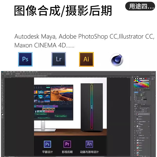 UG programming 3DMAX rendering CAD drawing PS graphic designer 3D SW drawing desktop assembly computer host set nine i7-14700HX丨16G丨16G independent display computer host