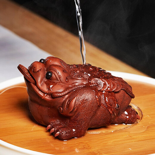 Wanhuyuan Golden Toad tea pet ornaments can raise purple clay tea pets Kung Fu tea set accessories tea toad ornaments tea table tea table tea ceremony tea set ornaments tea ceremony spare parts Wan Guanjiacai Golden Toad (antique style)