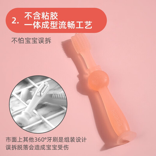 Haakaa Baby Training Zahnbürsten Silikon Weiches Haar 0-1-2-3 Jahre alte Baby orale Reinigung 360 Grad Kinderbabyzahnhimmelblau