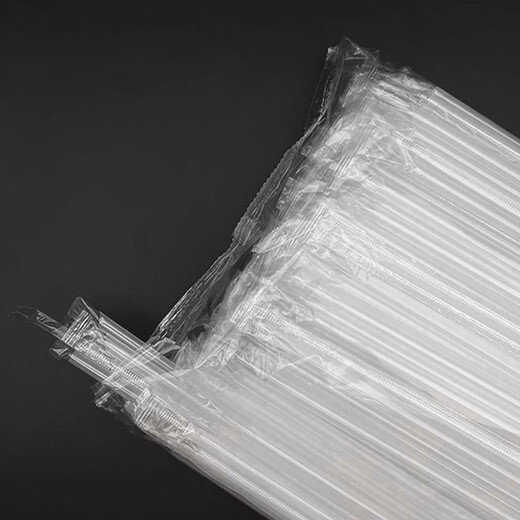 Set of disposable soy milk straws, transparent colorful thin straws, independent commercial food-grade plastic straws in bulk, individually packaged, hardened, 16*0.6cm, 100 pieces