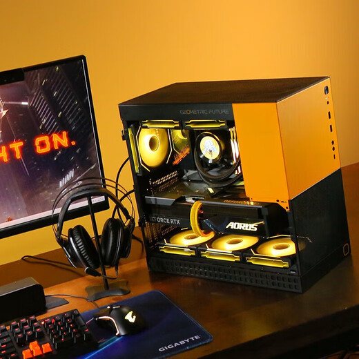 GIGABYTE i7 14700KF/RTX5070/Ti/5080/9070XT gaming water-cooled geometry future M4 desktop DIY assembly computer host configuration optional three 14700KF/32G/2T/5070TI