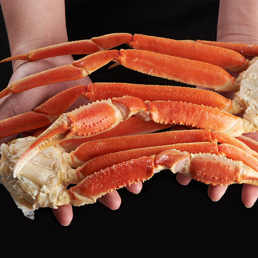JD -Supermarkt hat direkt Krabbenbeine in Übersee direkt Krabbenbeine 700 g/Box Deep Seefischerfischerei Krabbenfleisch frisch und süß aufgetaut und essen gepflückt