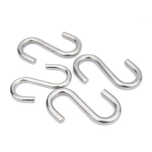 Jinchao S hook 304 stainless steel S-shaped hook S-shaped hook S hook industrial hook convenient hook load-bearing M6 (20 pcs)