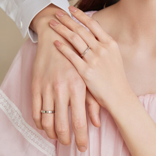 PROMESSAk gold ring small crown princess wedding ring diamond couple ring (single) 93067R 10 circles