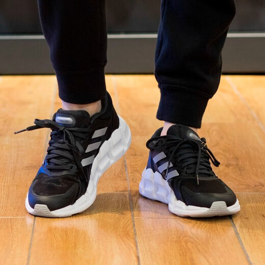 阿迪达斯 （adidas）女鞋夏季新款运动鞋CLIMACOOL清风透气轻便减震跑步鞋HQ4166 GZ2575/黑白 36