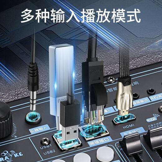 Manyinke Square Dance Outdoor Audio Bluetooth WIFI Trolley with Display Home KTV Integrated Voquet Machine Speaker 83 Models WIFI Smart 1000G Version + Dual Charging Microphones