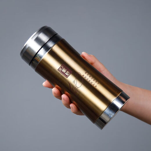 雄沃驰杯紫砂茶杯紫砂内胆保温杯大容量家用水杯定制礼品杯 500ml 紫砂+紫色-简易包装 宜兴紫砂(保温1小时左右)