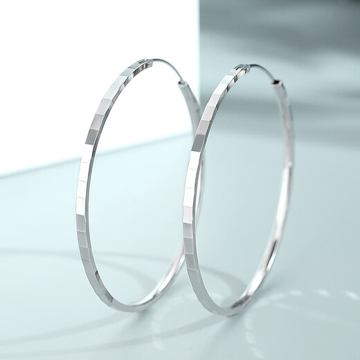 Crystal large hoop earrings for women, pure silver earrings, hoop earrings, temperament earrings, earrings, high-end birthday gifts for girls
