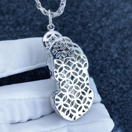 Heye Jewelry Bright Blind Pixiu Pendant Platinum pt950 High-end Men's Platinum Tag Men's Model Lucky Money 29.49g Width 24mm Buckle Height 55mm With Leather Cord