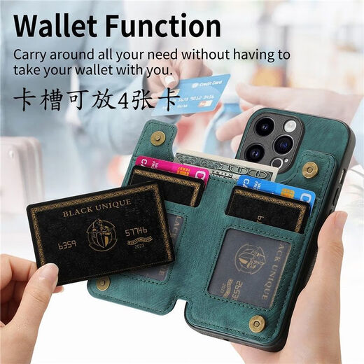 OPPO [original quality] Find X5Pro mobile phone case full-inclusive X5 card bag K11X anti-fall K10X wallet case strap temperament black + [zipper wallet case] Please carefully choose the mobile phone model
