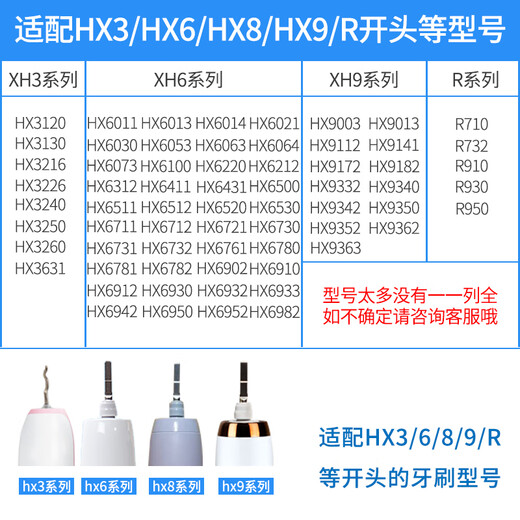 Laish Adapted к Philips Diamond Brush rush Зубная щетка Зубная щетка HX6730 3226 6630 6013 6511 682p Стандарт Laish Scule 6-Pack