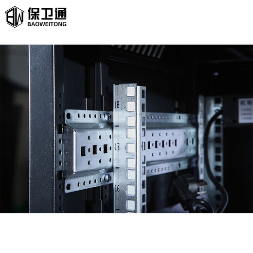 保卫通服务器标准机柜 网络设备弱电经济款侧面0.8立梁1.5机架式设备柜 钢化玻璃前门后网门 600*600*1200	T3-6622