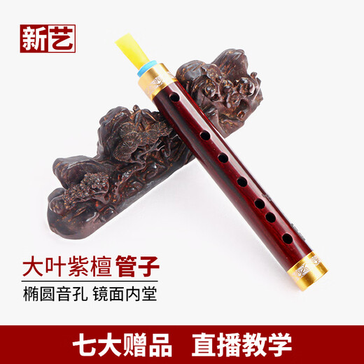 新艺专业大叶紫檀管子乐器催泪管初学者专业演奏管乐 大叶紫檀D调+7大赠品