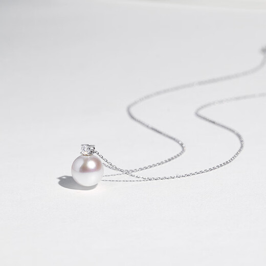 Tahiti Princess Style Pearl Pendant 18K Gold White Edison Freshwater Pearl Necklace for Girlfriend 18K Gold Moissanite/Edison 12-13mm with 925 Silver Chain