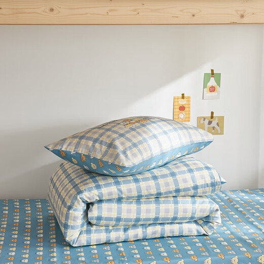 Love the student dormitory three-piece set of pure cotton bed sheets and quilt cover single cotton set student bedding cotton flowers-the romance of branches and branches 1.2m bed three-piece set/quilt cover 152*218cm