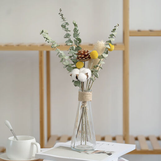 AIMAN Yunnan dried flower bouquet Nordic style home furnishings Eucalyptus cotton diy living room room decoration 5 eucalyptus leaves