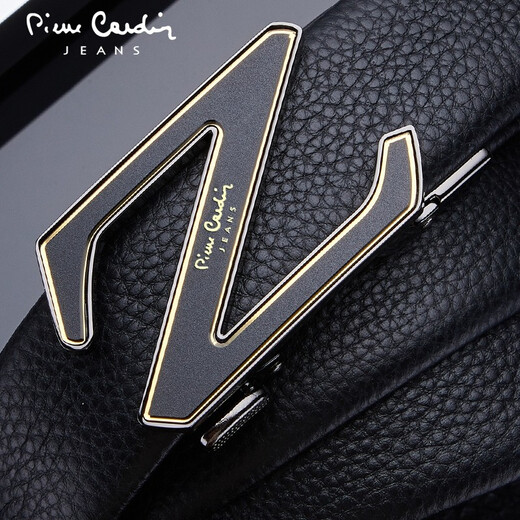 
Pierre cardin belt (pierre cardin) men's fashion Z-shaped automatic buckle genuine leather belt business birthday gift for boyfriend father and husband J1A826Z-1322138/gold 115cm -125cm randomly sent/written greeting card