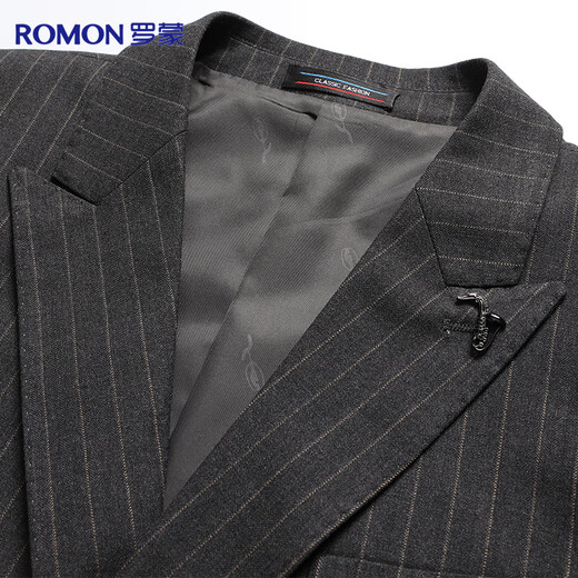 Romon suit suit men's suit men's suit double-breasted casual retro men's slim professional wedding groom's dress