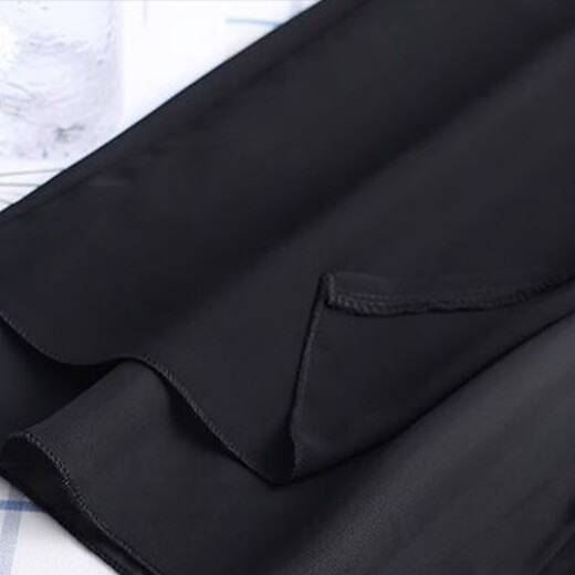 Zimu cotton and linen summer clothing for women, women's wide-leg pants, high waist drooping casual pants, thin loose nine-point pants, 3522 black nine-point pants, M (recommended 105 Jin [Jin equals 0.5 kg])