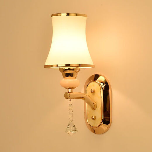 Yaotian remote control dimming wall lamp bedroom bedside lamp LED living room wall lamp hotel hotel stair corridor aisle lamp BD010-double head-glass new led warm light three-stop dimming