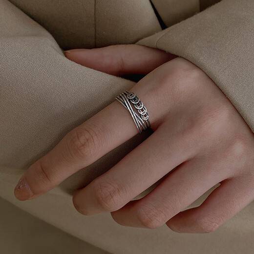 Yinao (yinao) 925 copper coin ring for women 2025 new Qianduoduo index finger ring to attract wealth opening mahjong ring birthday gift copper coin ring