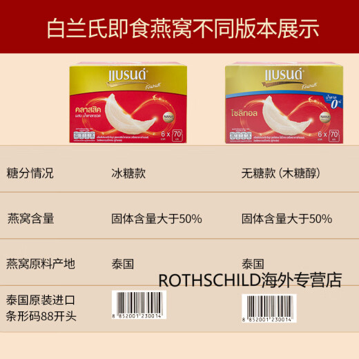 Bailan's Bird's Nest Imported in Thailand is Genuine Gift for Elderly Parents Pregnant Women's Day [Sugar-free] Xylitol Bird's Nest 42ml*30 Bottle Monthly Pack [699 Only]