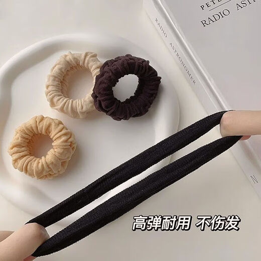 Ye Feili 10 thick pleated high ponytail balls hair ring rubber band head rope high elastic towel ring hair rope women's hair accessories
