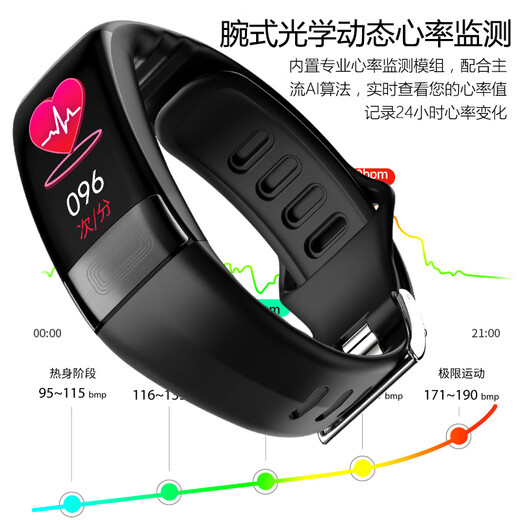 NIPTW Huawei machine Hongmeng system Apple machine iOS suitable for high-precision health smart blood pressure bracelet heart rate alarm blood oxygen detector electrocardiogram men and women adult sports watch upgraded version obsidian black