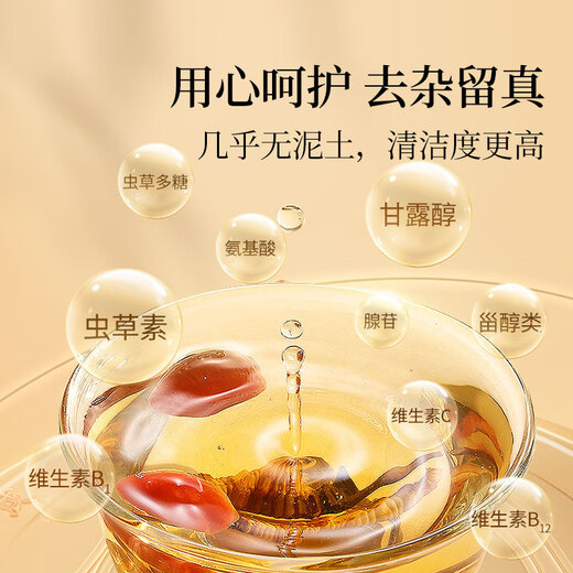 同仁堂品牌冬虫夏草约5根/g5g约25根高端虫草礼盒送礼补品送父母见面礼