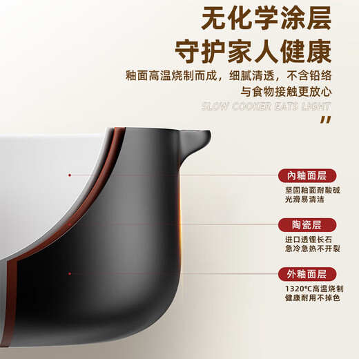 全品屋陶瓷砂锅炖锅煤气灶专用大容量家用煮粥煲汤汤锅传统中式汤煲炖煲 【破损补发】 1L 【干烧不裂】