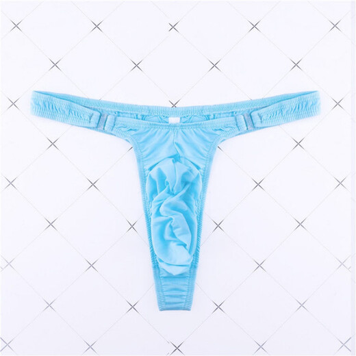 
Gui Ruo (Gui Ruo) sexy men's thong T-trousers thin milk silk transparent low waist comfortable hip-slim and sexy U convex ice silk red XL