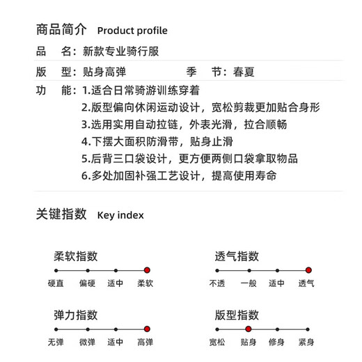 
ROGTYO bicycle and bicycle clothing summer short-sleeved cycling strap shorts quick-drying and wet light cycling wear equipment Gradient blue short-sleeved top L
