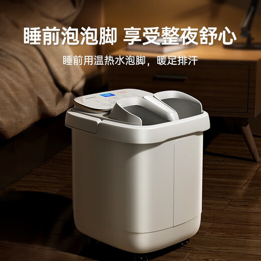 KONKA Foot Bath Bucket Massage Heated Fully Automatic Foot Bath Constant Temperature Electric Foot Bath Bucket Foot Massage Basin Home High and Deep Bucket for Parents and Elders Birthday Gifts Birthday Gifts High-end + 7 Intelligent Modes Circular Heating + Steaming High and Deep Bucket Officially Designated by KONKA Constant Temperature Quick-Heat Model