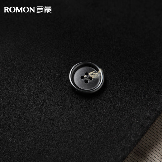 Romon long knee-length woolen coat for men in autumn and winter slim fit removable 90% down lining windbreaker jacket for men