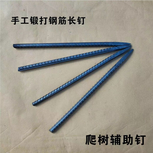黛惑爬树钉钢筋钉一头钉建筑工地用地钉螺纹钢修路工程用錾子 螺纹钢1 螺纹钢12200mm10支装