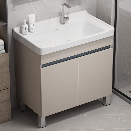 HKFF Honeycomb Lavado de aluminio Gabinete de lavado de baño Balcón Balcón de lavado Gabinete de baño Fregadero integrado F828 Gabinete de lavado de 70 cm