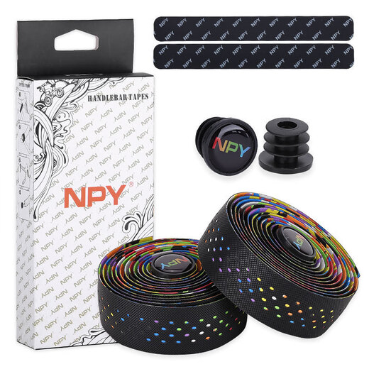 YGQZ road handlebar with bicycle thickened wrap handle with anti-slip sweat-absorbent shock-absorbing strap handle wrap cloth bent handlebar wrap color