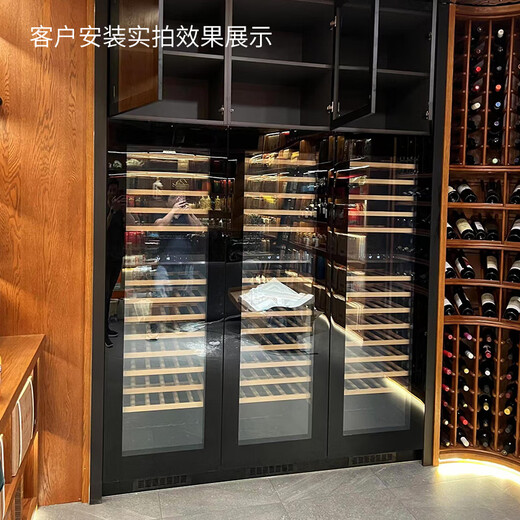 EREMITE external door panel embedded red wine cabinet constant temperature wine cabinet cold drink tea refrigerator frost-free air-cooled cold drink tea cabinet fresh cabinet Embraco frequency conversion embedded wine cabinet dual temperature/multi-purpose 101 bottles