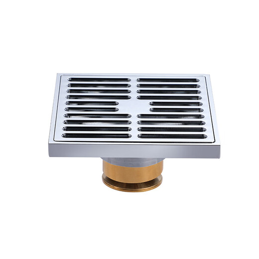 Renjuyi customized stainless steel floor drain large capacity bathroom shower room features magnetic waterproof, odor-proof and insect-proof square floor drain core F1047 chrome plated + brass floor drain core