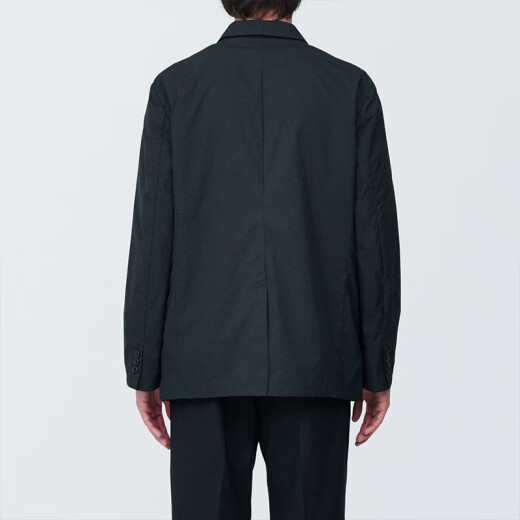 无印良品 MUJI 男式 便携 夹克 男士外套春季款男装 西装小西服AD0VAA4S 黑色 L (175/100A)