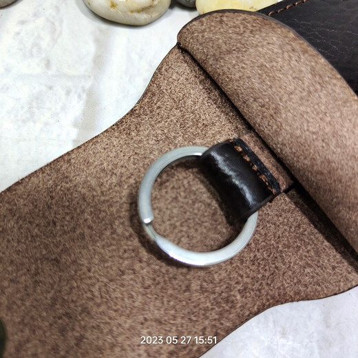 布朗克抽拉式钥匙包超薄迷你便携小巧锁匙收纳包钥匙套男女真皮牛皮1868 植鞣-咖啡
