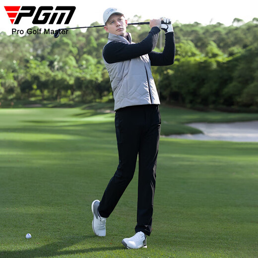 PGM Golfkleidung Herren Baumwollweste, Herbst und Winter Windschutzkragen warme Weste VERSATILE TOP YF723-MOON GRAY M