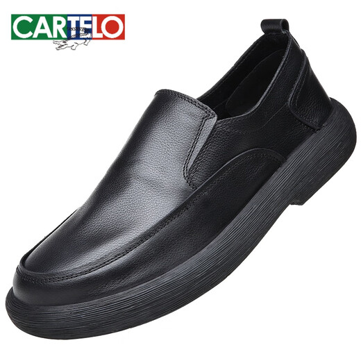 Cartelo casual zapatos de cuero de cuero suave para hombres y otoñales anchos de pie ancho de los pies para hombres zapatos de cuero suave de cuero de cuero